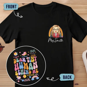 Vous êtes respecté - T-shirt unisexe personnalisé imprimé recto verso - Cadeau pour enseignant