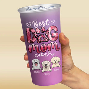 Mon petit chien, un battement de cœur à mes pieds - Tasse personnalisée en aluminium changeant de couleur - Cadeau pour les propriétaires d'animaux et les amoureux des animaux
