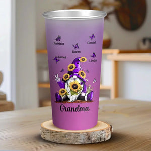 Les raisons d'être heureuse de grand-mère - Tasse personnalisée en aluminium à changement de couleur pour la famille - Cadeau pour maman et grand-mère