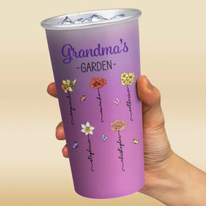 Jardin de grand-mère - Tasse personnalisée en aluminium à changement de couleur - Cadeau pour maman et grand-mère