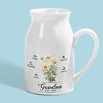 Grandmas Plant Seeds Of Love That Bloom Forever - Family Personalized Custom Home Decor Flower Vase - House Warming Gift For Grandma
