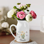 Grandmas Plant Seeds Of Love That Bloom Forever - Family Personalized Custom Home Decor Flower Vase - House Warming Gift For Grandma