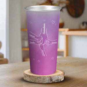 Je t'aime le plus - Tasse personnalisée en aluminium à couleur changeante - Cadeau pour maman, grand-mère