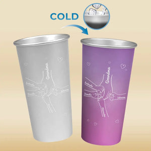 Je t'aime le plus - Tasse personnalisée en aluminium à couleur changeante - Cadeau pour maman, grand-mère