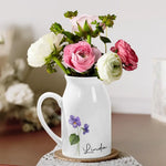 Custom Name Purple Floral Gifts for Women - Personalized Flower Vase