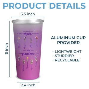 Tasse personnalisée en aluminium à changement de couleur pour maman et grand-mère