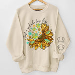 Happiness Starts With A Wet Nose And Ends With A Tail - Dog & Cat Personalized Custom Unisex Sweatshirt With Design On Sleeve - Gift For Dog Lovers, Dog Moms