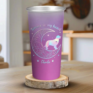 Je suis toujours avec toi - Tasse commémorative personnalisée en aluminium changeant de couleur - Cadeau de condoléances pour les propriétaires d'animaux de compagnie et les amoureux des animaux