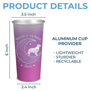 Je suis toujours avec toi - Tasse commémorative personnalisée en aluminium changeant de couleur - Cadeau de condoléances pour les propriétaires d'animaux de compagnie et les amoureux des animaux