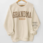 Home Is Wherever Mom Is - Family Personalized Custom Unisex Sweatshirt With Design On Sleeve - Gift For Mom, Grandma