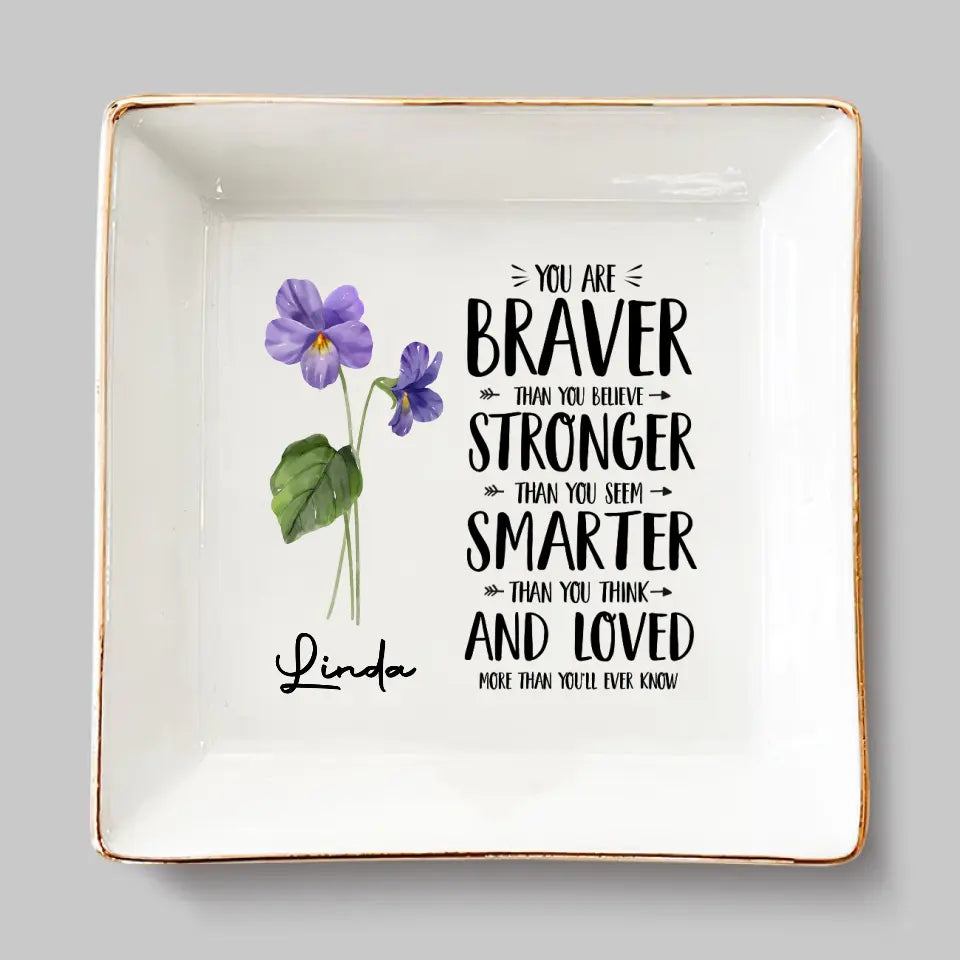 Don't Forget You're Awesome - Bestie Personalized Custom Jewelry Dish - Gift For Best Friends, BFF, Sisters, Mom, Daughter