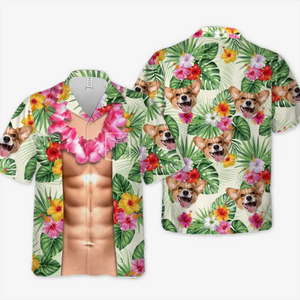 Photo personnalisée : chaque jour devrait être une journée à la plage - T-shirt hawaïen tropical unisexe personnalisé pour la famille - Cadeau de vacances d'été, cadeau pour les membres de la famille