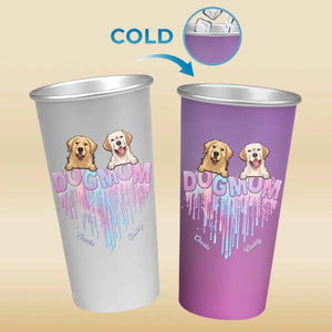 Tasse personnalisée en aluminium changeant de couleur pour chien et chat - Cadeau pour propriétaires et amoureux des animaux