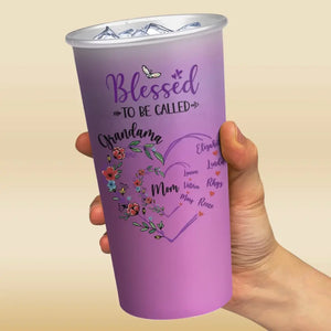 Bénie d'être appelée grand-mère - Tasse personnalisée en aluminium à couleur changeante - Cadeau pour maman et grand-mère