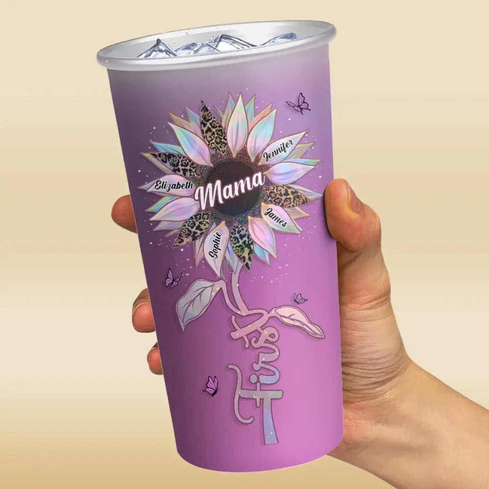 Grandma's Hugs Are Made Of Love - Family Personalized Custom Aluminum Changing Color Cup - Gift For Mom, Grandma