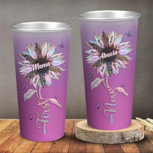 Les câlins de grand-mère sont faits d'amour - Tasse personnalisée en aluminium à couleur changeante - Cadeau pour maman et grand-mère