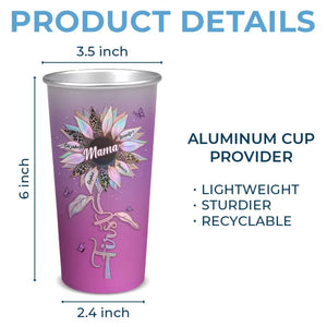 Les câlins de grand-mère sont faits d'amour - Tasse personnalisée en aluminium à couleur changeante - Cadeau pour maman et grand-mère