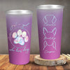 Juste une fille qui aime les animaux - Tasse personnalisée en aluminium changeant de couleur pour chien et chat - Cadeau pour les propriétaires et les amoureux des animaux
