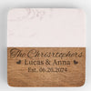 You're Mine Forever - Couple Personalized Custom Marble Wood Coaster - Gift For Husband Wife, Anniversary