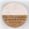 You're Mine Forever - Couple Personalized Custom Marble Wood Coaster - Gift For Husband Wife, Anniversary