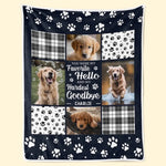 Custom Photo Blanket - Personalized Christmas Memorial Sympathy Gifts For Dogs, Cats - You Were My Favorite Hello And My Hardest Goodbye