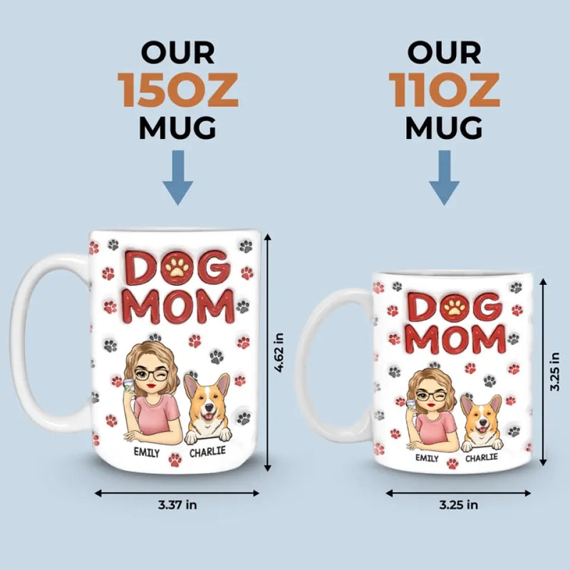 Life Is Hard, Pets Make It Better - Dog & Cat Personalized Custom 3D Inflated Effect Printed Mug - Gift For Dog Moms, Dog Lovers