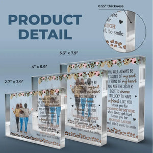 I'm Lucky To Have A Friend Like You - Bestie Personalized Custom Rectangle Shaped Acrylic Plaque - Gift For Best Friends, BFF, Sisters