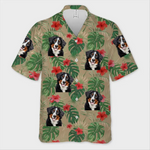 Colorful Tropical Flowers And Leaves - Dog & Cat Personalized Custom Unisex Hawaiian Shirt - Upload Image, Dog Face, Cat Face - New Arrival, Summer Vacation Gift, Gift For Dog Lovers, Pet Owners AMZ