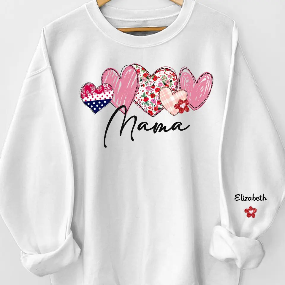 Moms Make Everything Better - Family Personalized Custom Unisex Sweatshirt With Design On Sleeve - Gift For Mom, Grandma