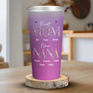 J'ai deux titres, maman et grand-mère, et je suis bénie par les deux - Tasse personnalisée en aluminium à couleur changeante - Cadeau pour maman et grand-mère