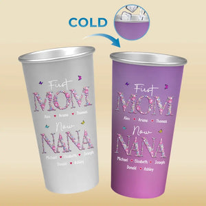 J'ai deux titres, maman et grand-mère, et je suis bénie par les deux - Tasse personnalisée en aluminium à couleur changeante - Cadeau pour maman et grand-mère