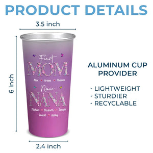 J'ai deux titres, maman et grand-mère, et je suis bénie par les deux - Tasse personnalisée en aluminium à couleur changeante - Cadeau pour maman et grand-mère