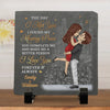 By Your Side Is Where I Want To Be - Couple Personalized Custom Square Shaped Stone With Stand -  Gift For Husband Wife, Anniversary