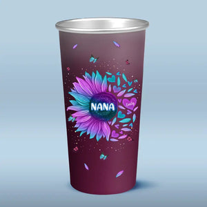 Une famille heureuse n'est qu'un paradis précoce - Tasse personnalisée en aluminium à couleur changeante pour la famille - Cadeau pour maman, grand-mère