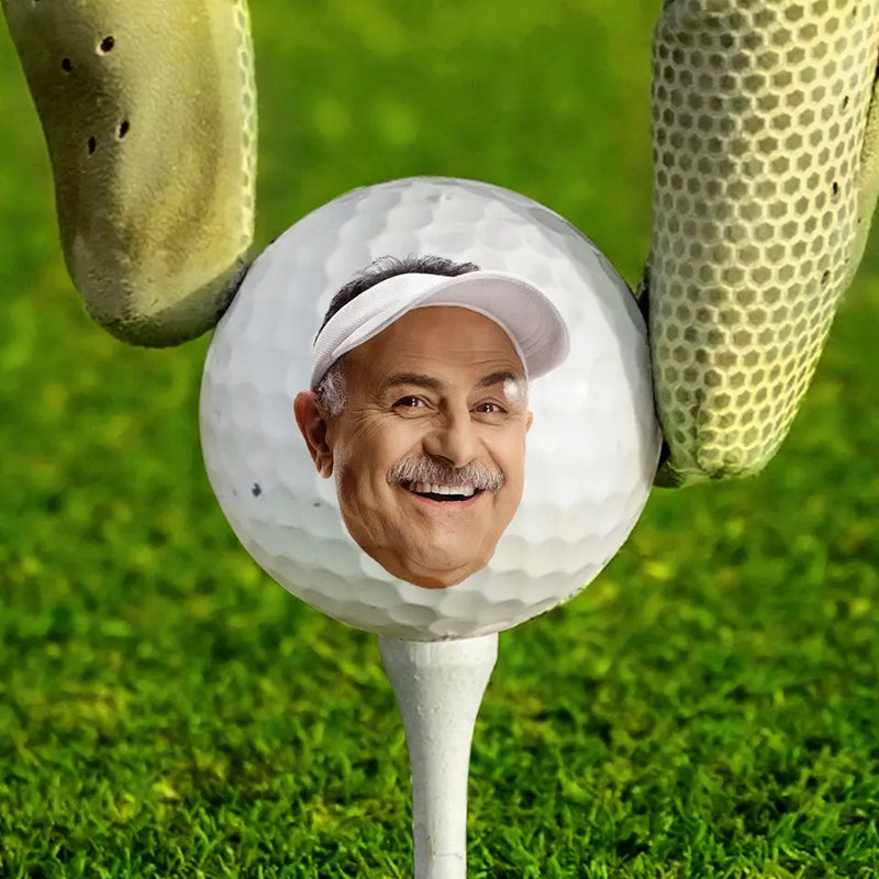 Custom Photo I'm A Full-Time Golfer - Personalized Custom Golf Ball - Appreciation, Retirement Gift For Dad, Grandpa, Coworkers