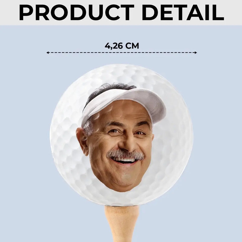 Custom Photo I'm A Full-Time Golfer - Personalized Custom Golf Ball - Appreciation, Retirement Gift For Dad, Grandpa, Coworkers