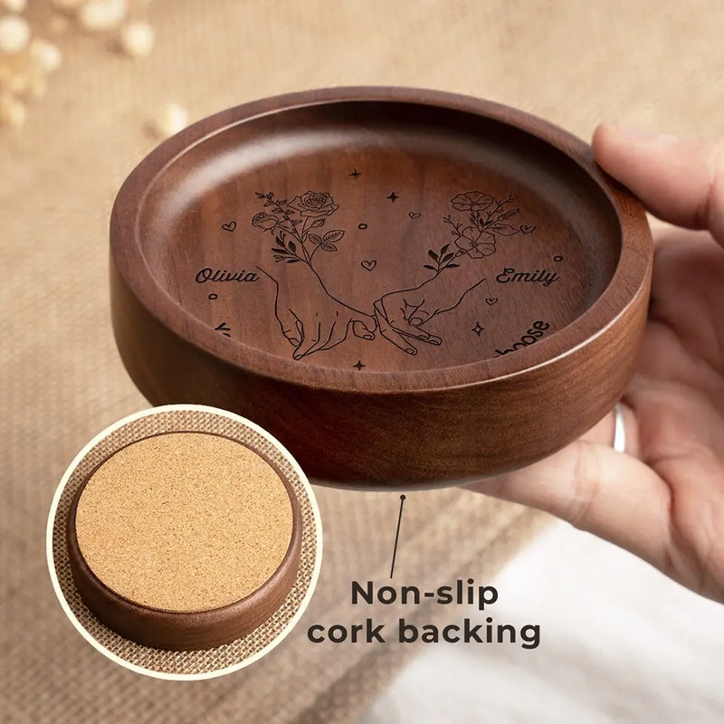 You Are The Sister I got To Choose - Bestie Personalized Custom Wooden Jewelry Dish - Gift For Best Friends, BFF, Sisters