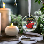 Custom Name Annoying Each Other Christmas Gifts for Couples - Personalized Glass Ornament