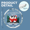 Our First Christmas Together - Couple Personalized Custom Circle Glass Ornament - Gift For Husband Wife, Anniversary, First Christmas