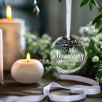 Custom Name 50th Anniversary Gifts for Couples - Personalized Glass Ornament