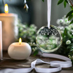 The Year We Became One - Couple Personalized Custom Circle Glass Ornament - Gift For Couple, Husband, Wife