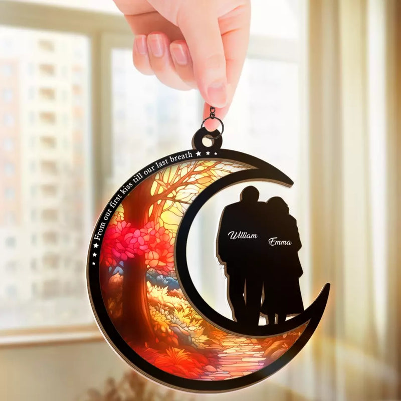 Our Starry Nights Side By Side - Couple Personalized Window Hanging Suncatcher - Gift For Husband, Wife, Couple
