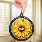 Motherhood All Love Begins And Ends There - Family Personalized Window Hanging Suncatcher - Mother's Day, Gift For Nana