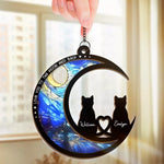 You Are My Happily Ever After - Couple Personalized Window Hanging Suncatcher - Gift For Couple, Cat Lovers