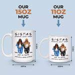 Sisters By Chance, Friends By Choice - Bestie Personalized Custom Mug - Gift For Sisters, Best Friends, BFF
