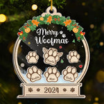 Happy Happy Pawlidays - Dog & Cat Personalized Custom 3 Layers Shaker Ornament - Christmas Gift For Pet Owners, Pet Lovers