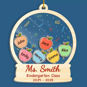 L'art d'enseigner est l'art d'aider à la découverte - Ornement shaker personnalisé à 3 couches pour enseignant - Cadeau de Noël pour enseignant