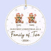 Our Family Just Grew By Two Feet - Family Personalized Custom Leather Ornament - Christmas Gift For Family Members, Baby Kids, Newborn Baby