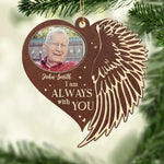Custom Photo Indelible Mark On My Heart - Memorial Personalized Custom Leather Ornament - Christmas Gift, Sympathy Gift For Family
