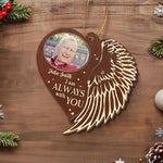Custom Photo Indelible Mark On My Heart - Memorial Personalized Custom Leather Ornament - Christmas Gift, Sympathy Gift For Family
